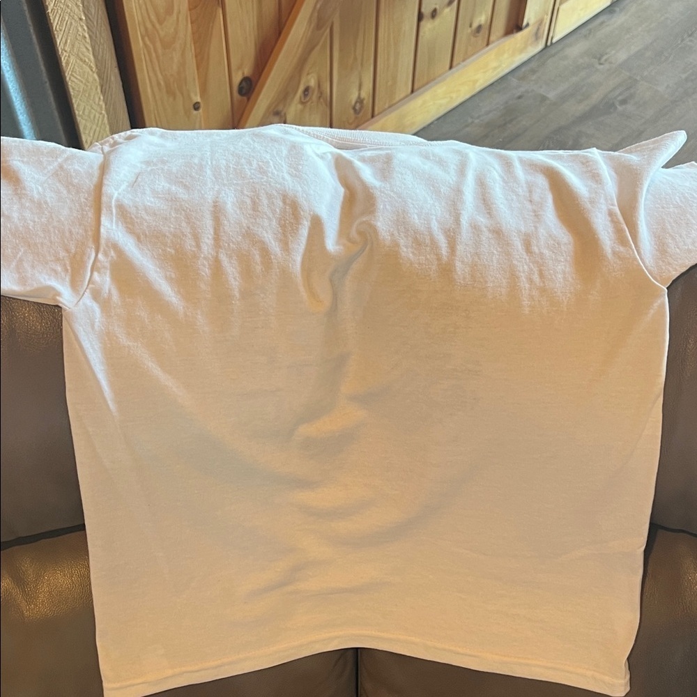 Gildan white and Black Cheer Graphic Tee like new without tags - Picture 3 of 3